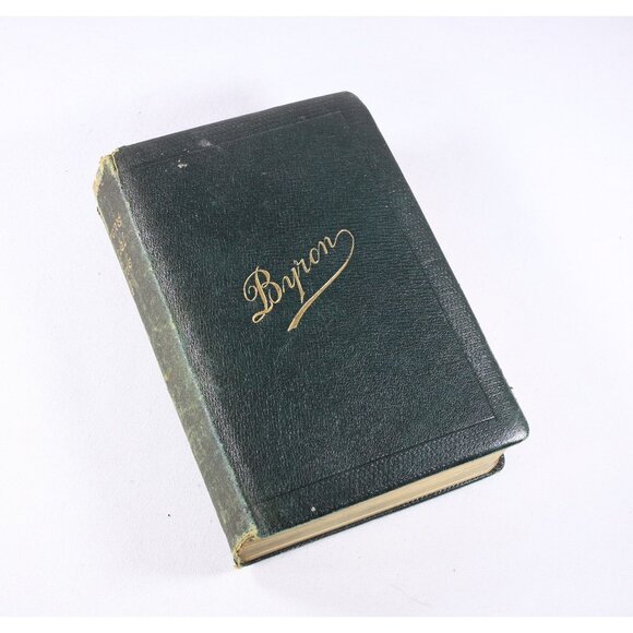 Other - 1887 The poetical works of Lord Byron, leather bound gilt cut antique Victorian